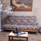 Scandinavian 3-seater convertible sofa bed, click-clack bench