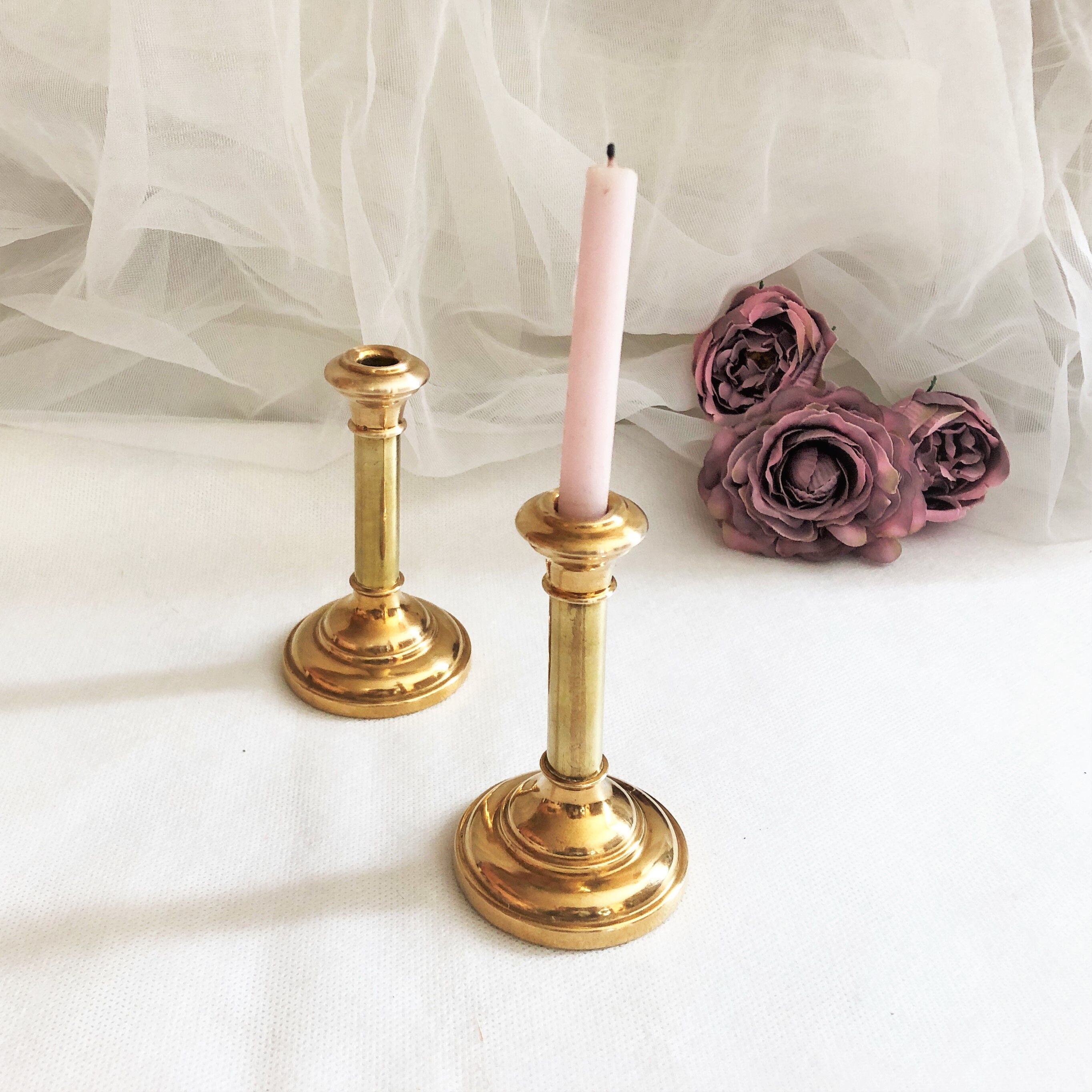 Pair of candlesticks for fine candles early twentieth century
