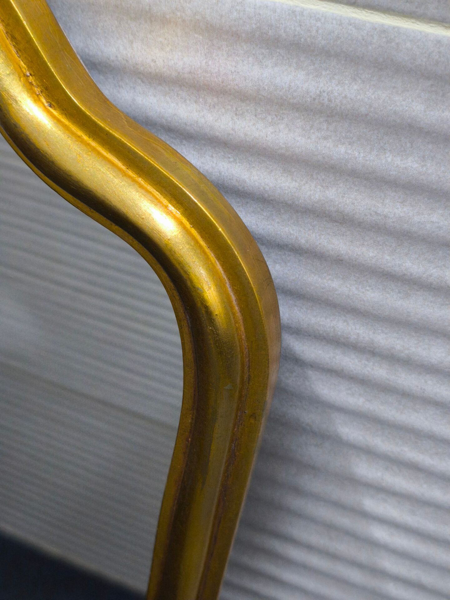 Narrow vintage wall mirror in gilded wood – Louis XV style – 102 cm