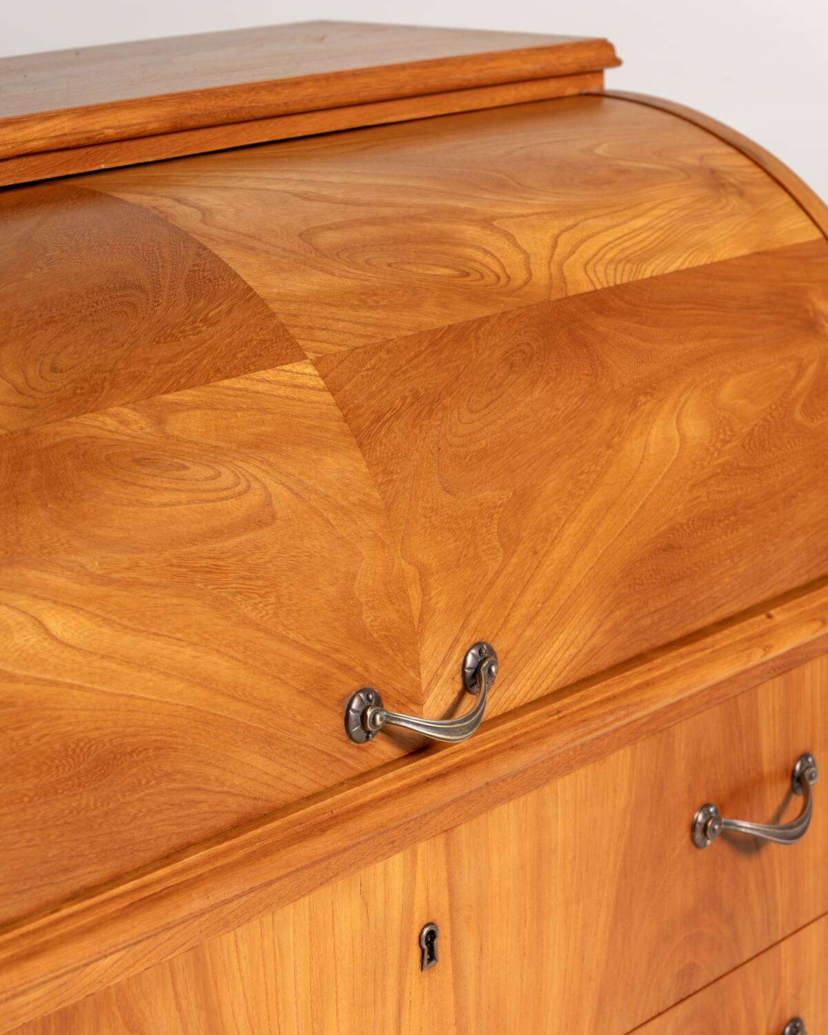 Vintage Scandinavian elm secretary, 1950s