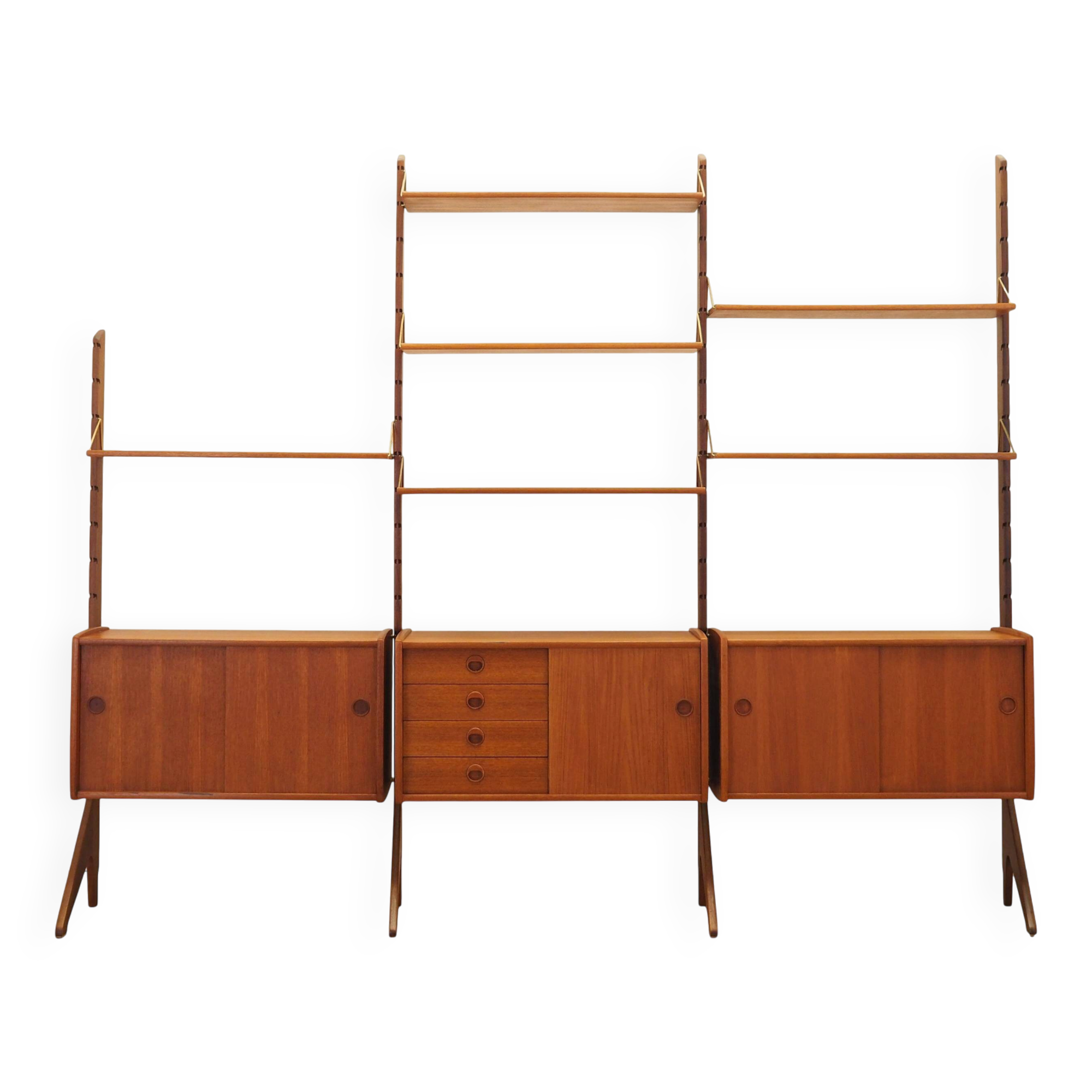 Modular teak shelf, Norwegian design, 1960s, made by Blindh.