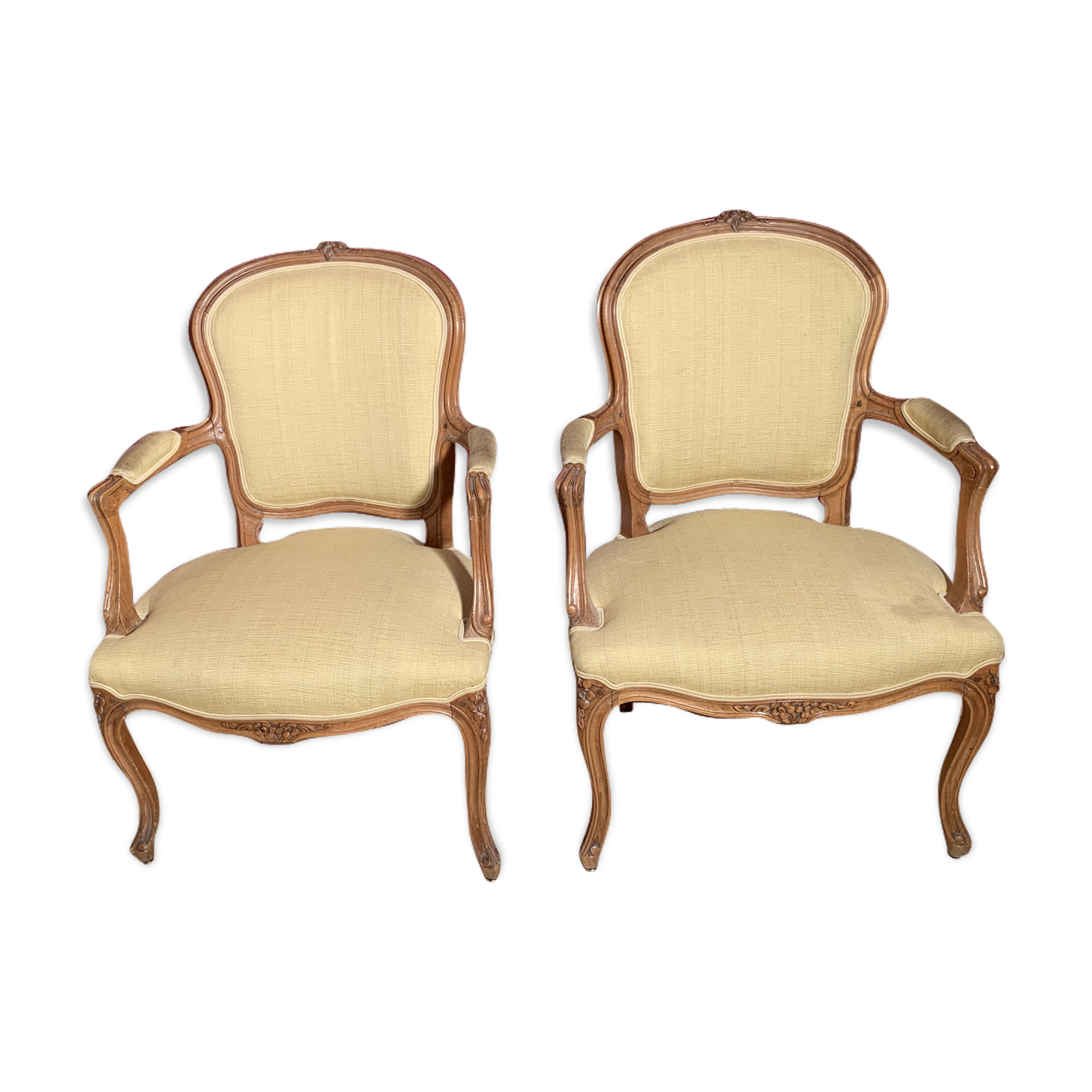 Pair baroque armchairs