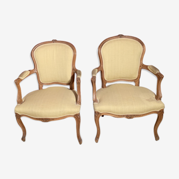 Pair baroque armchairs