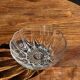 Small vintage Arcoroc Codec glass salad bowl with stylized petal patterns