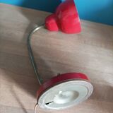 Bedside desk lamp metal red brass