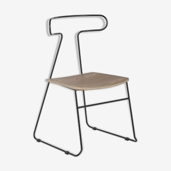 Wooden and metal chair