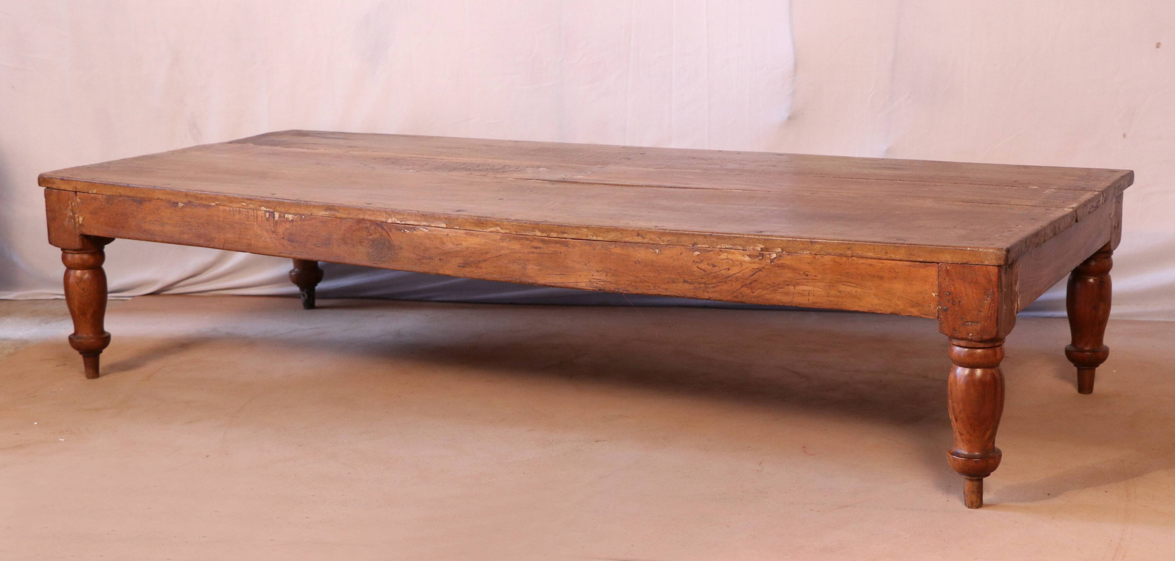 Old Burmese teak coffee table