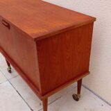 Scandinavian vintage teak TV bar cabinet