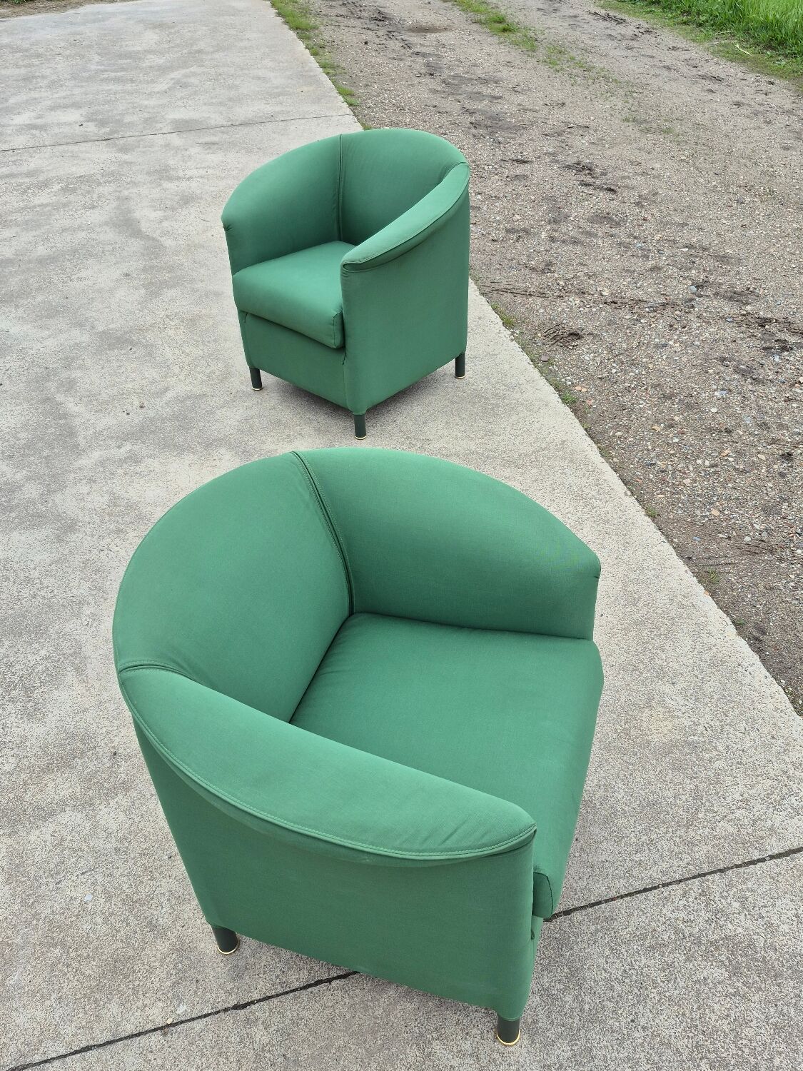 Set 2 vintage green Aura chair Paolo Piva Wittmann