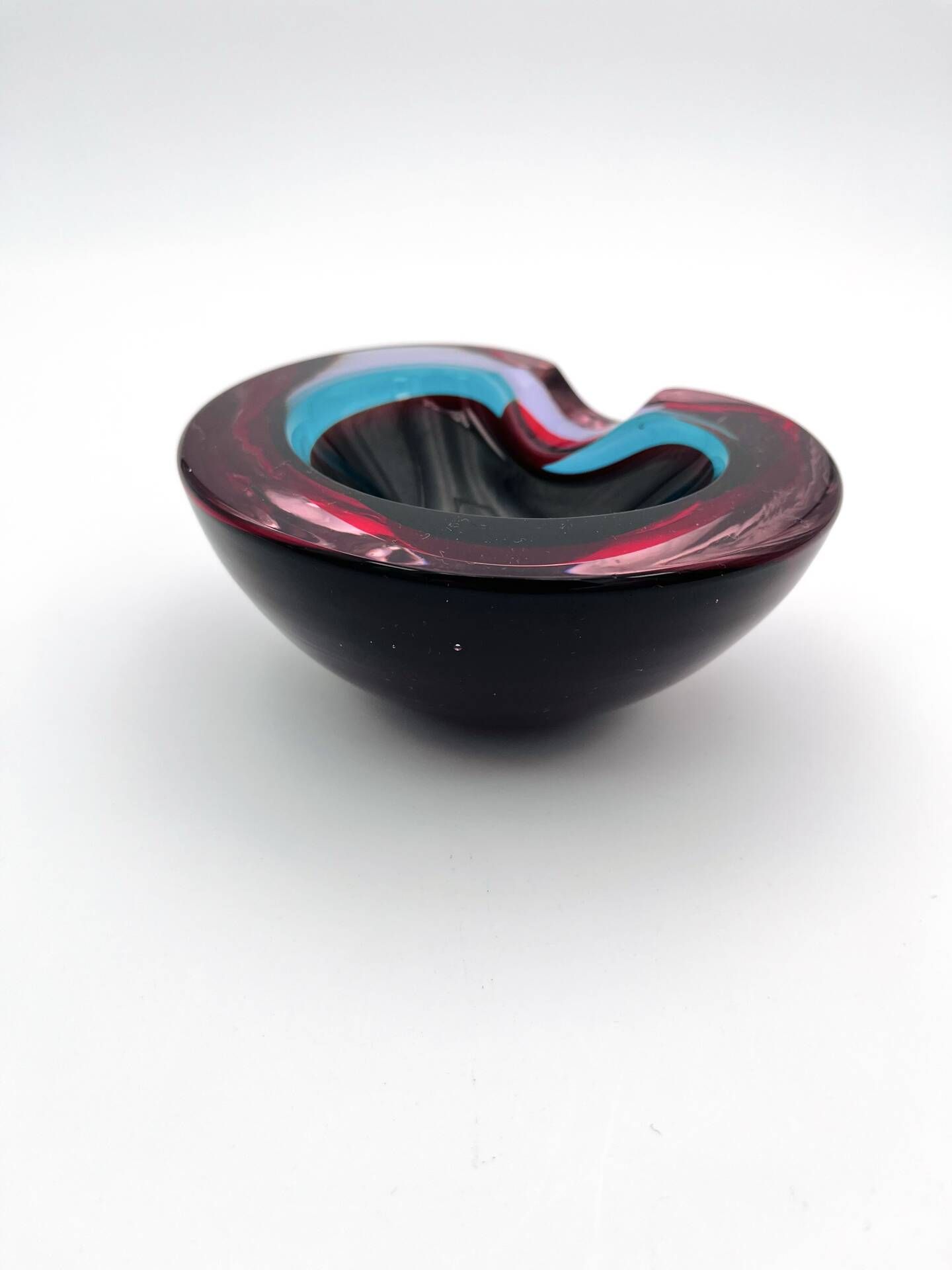 Sommerso Flavio Poli Murano 1960 Ashtray Bowl
