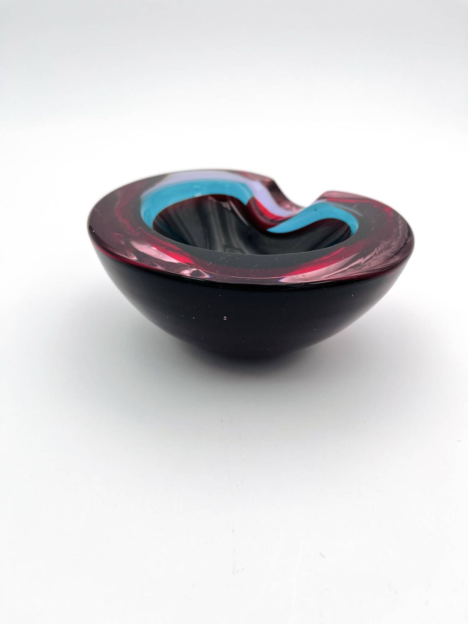 Sommerso Flavio Poli Murano 1960 Ashtray Bowl