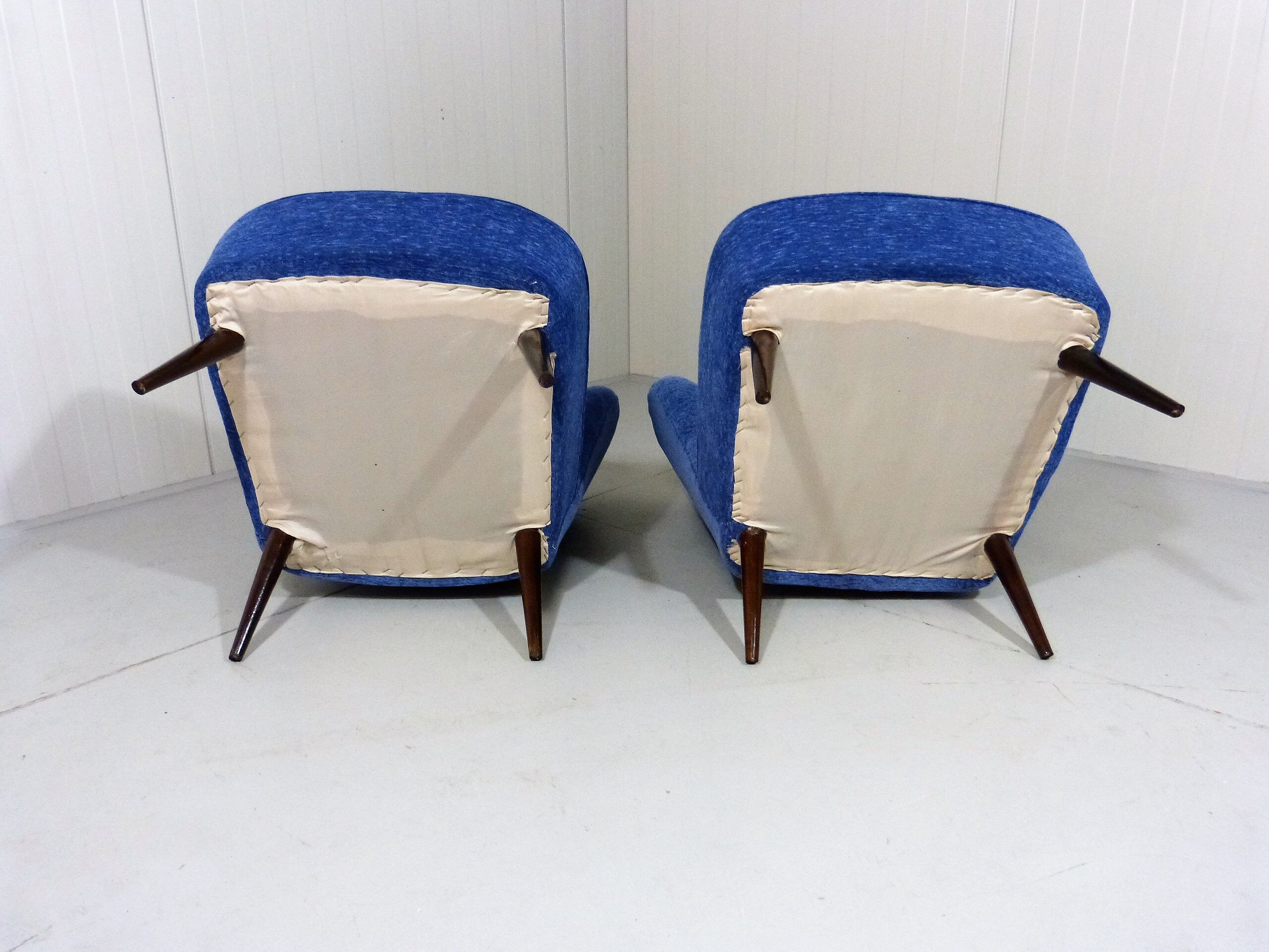 Set of 2 cocktail chairs, 1960's