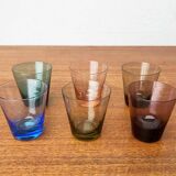 Coloured Shot Glasses German Mid-Century, 1960s, Set of 6