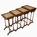 Mahogany and mother-of-pearl nesting table
