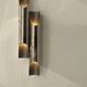 Pair of vintage double wall lights, chrome metal, Delightfull Galiano