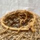 Vintage rope and rattan ball pendant light - 36 cm