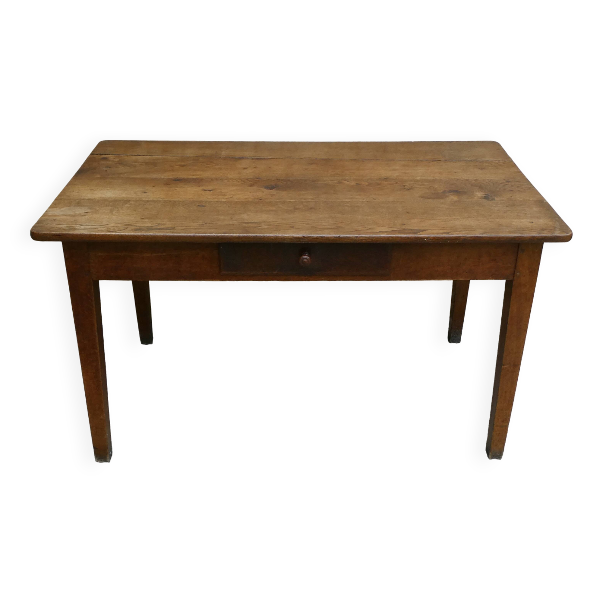 Solid wood farmhouse table 128 cm