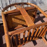 Pair of rattan/wicker bedside tables