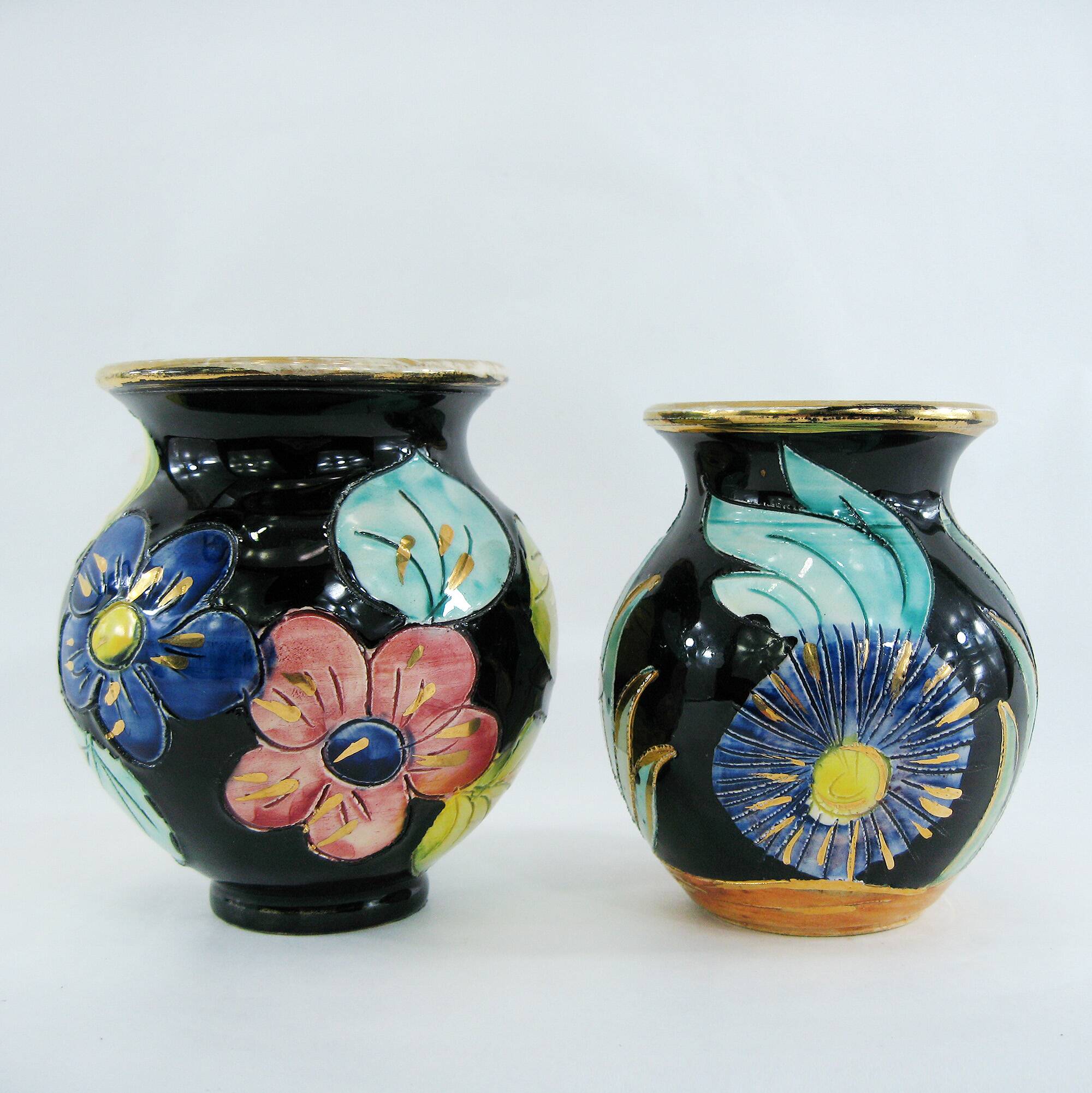 Small ceramic vases from Monaco - Vallauris France - vintage 50s