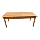 Farmhouse dining table for meals, made of solid oak, 1 drawer, 1950, 180x74cm.
