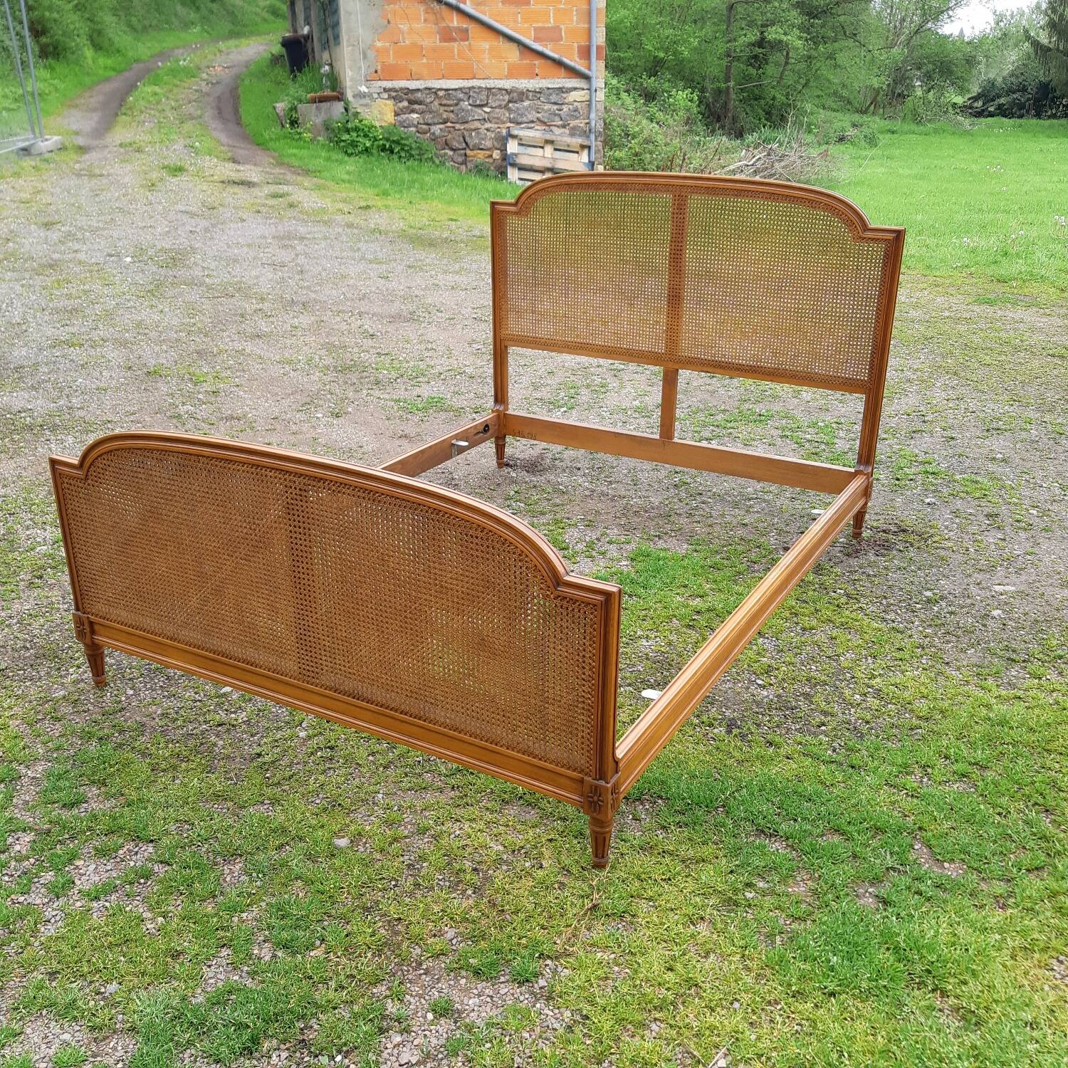 Louis XVI style cane bed