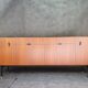 Minimalist mahogany veneer row by Paul Geoffroy 1960s