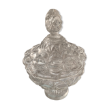 19th century molded crystal drageoir