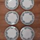 6 antique deep plates made of ironstone - Guadeloupe model