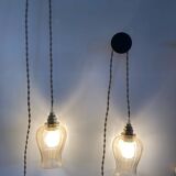 Paire de baladeuses opalines vintage