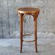 Bistro stool by Fischel 1930, wooden seat