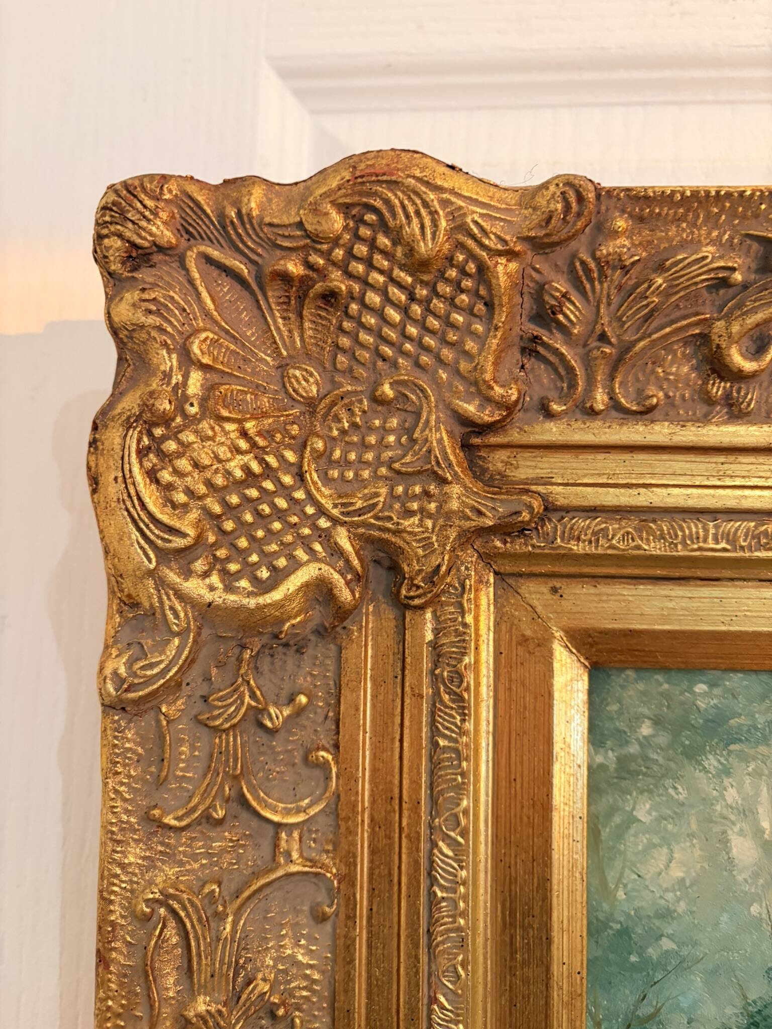 Oil Painting Panel HSP EDWARD WEBB Hunting Dog Forest