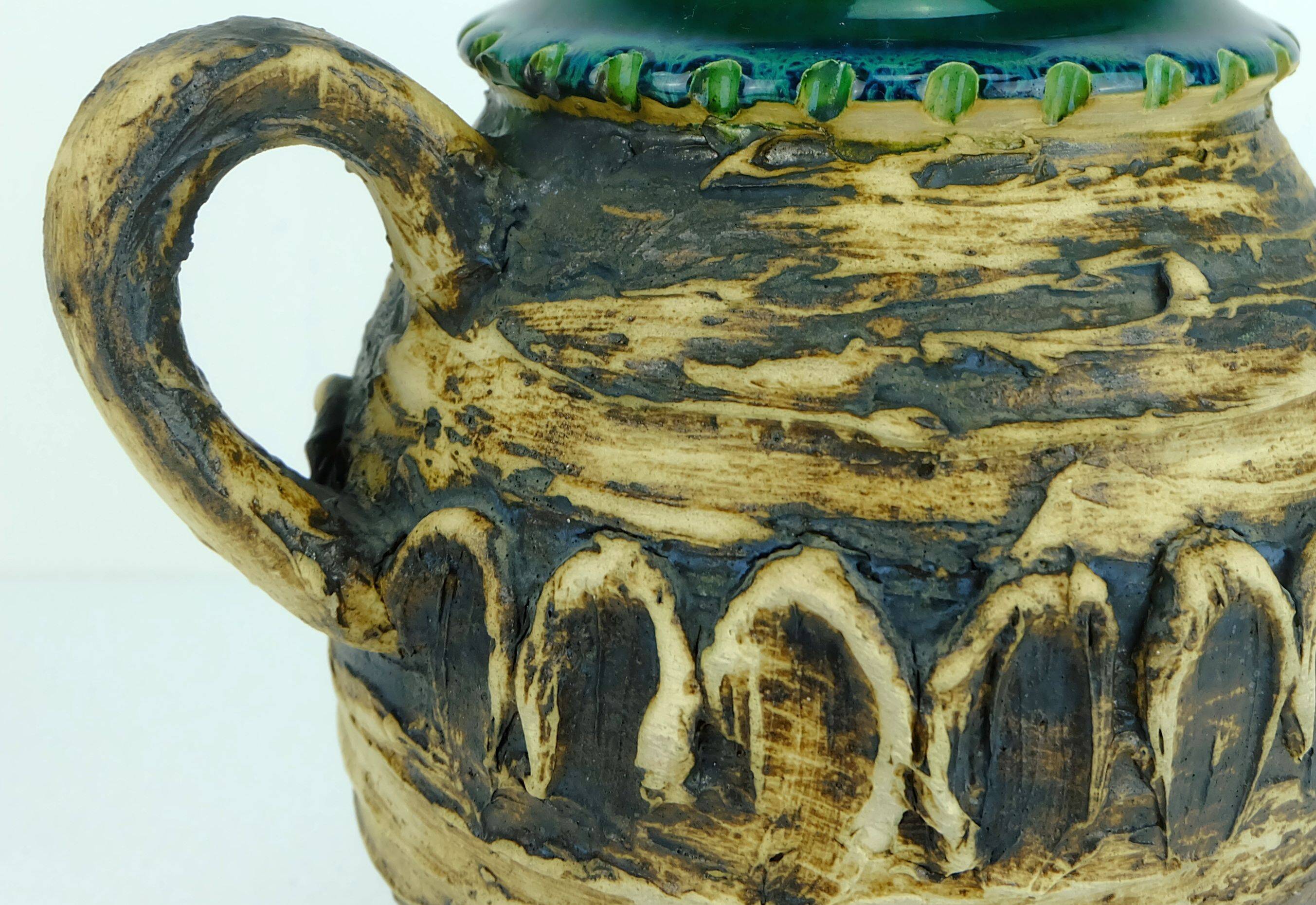fantastic 1960's carstens VASE with outstandig rough glaze model 29-30 A