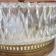Glass and brass ceiling lamp