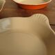 Plat Le Creuset orange vintage 1970 lot x 3