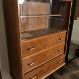 Commode vintage avec vitrine