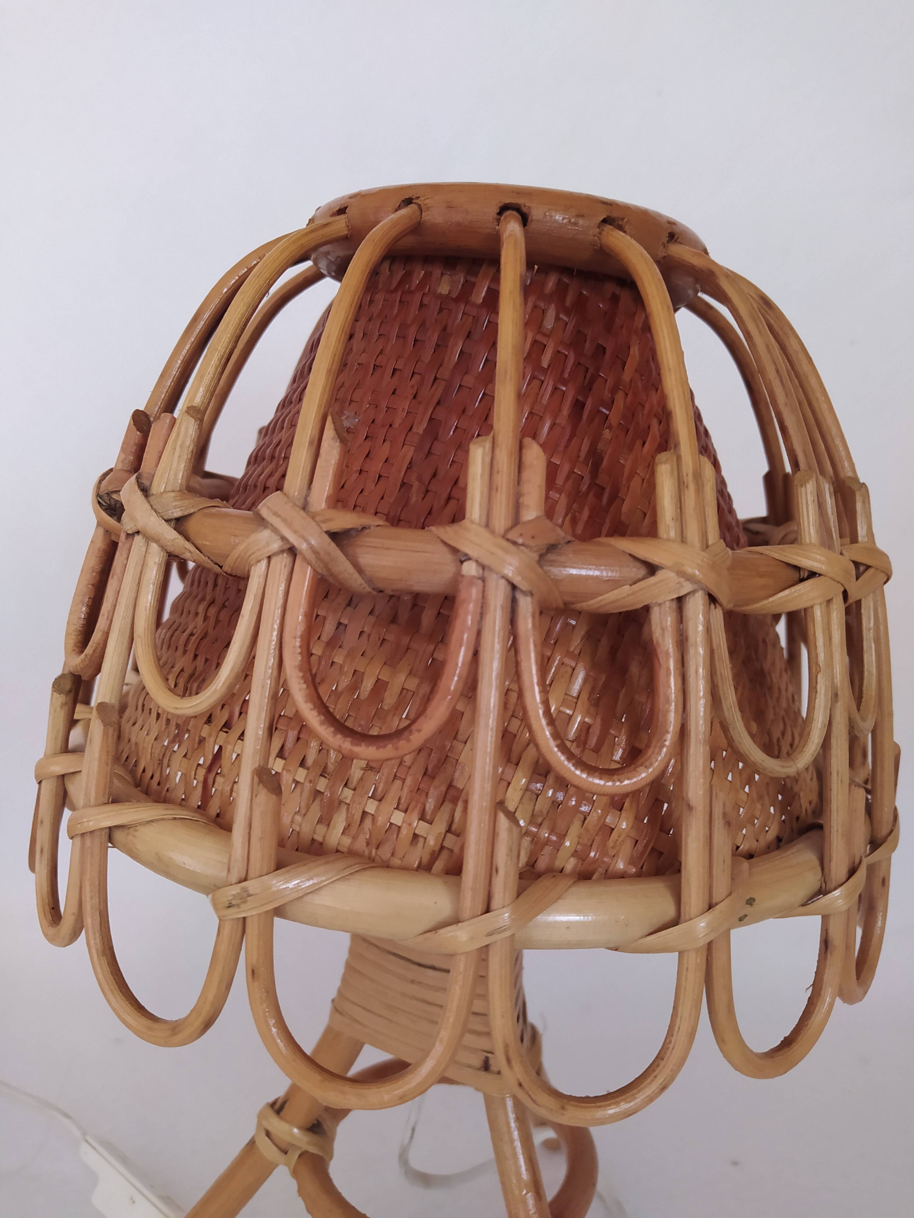 Lampes vintage en bambou