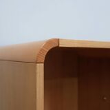 Pair of tall vintage birch wood bedside tables / entryway console 1970s