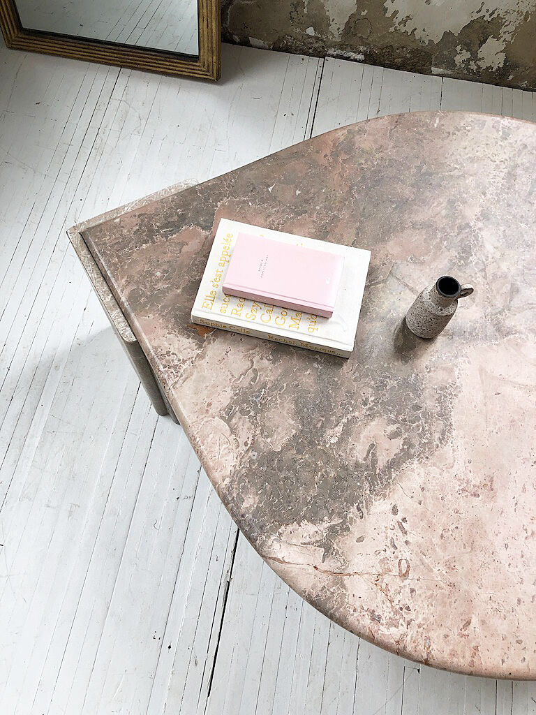 Roche Bobois pink marble table