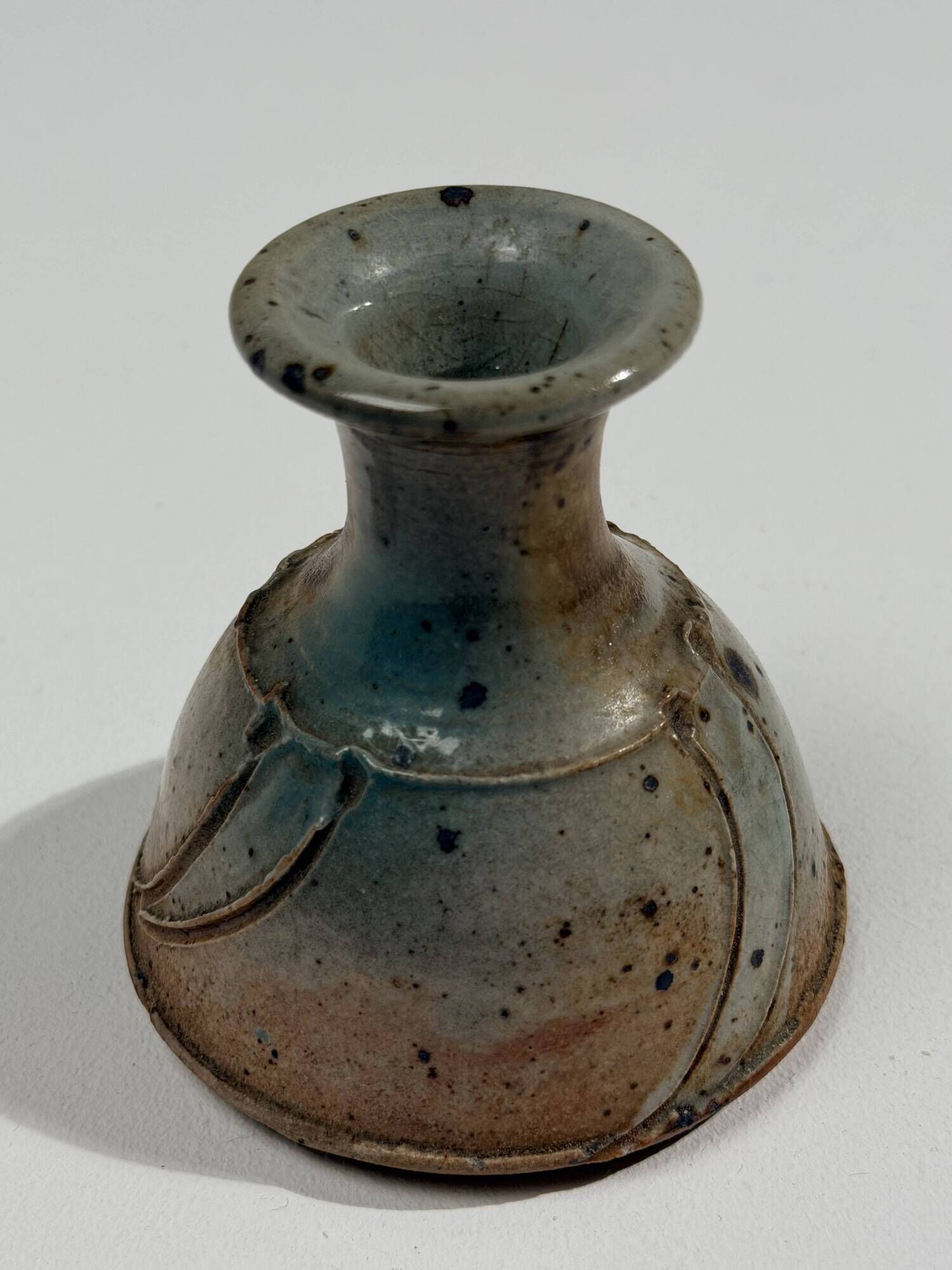 Rare miniature vase in glazed stoneware, Gustave Tiffoche – Guérande circa 1960