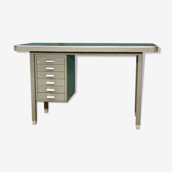 Dutch industrial desk in metal by Lips, 1950s 1960s
