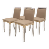 Set of 4 Hollywood Regency altuglas design chairs