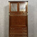 Louis XVI period Parisian guillotine secretary in Cuban mahogany