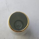 Brussels porcelain vase with a gold rim and flowers