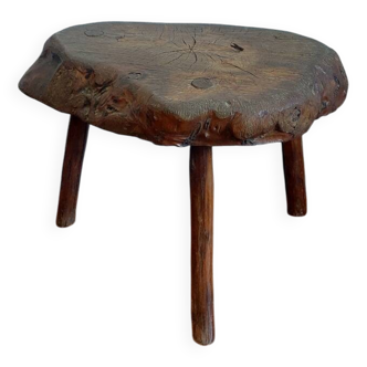 Tabouret brutaliste vintage