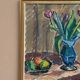Original Swedish Oil on Canvas - 'Tulips' by Knut Lindström - Signed - Dated 1966 - Framed