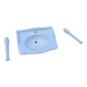 White ceramic wall washbasin with 2 ceramic legs