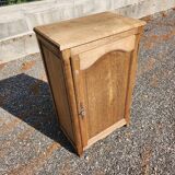 Old small vintage oak 1-door cabinet