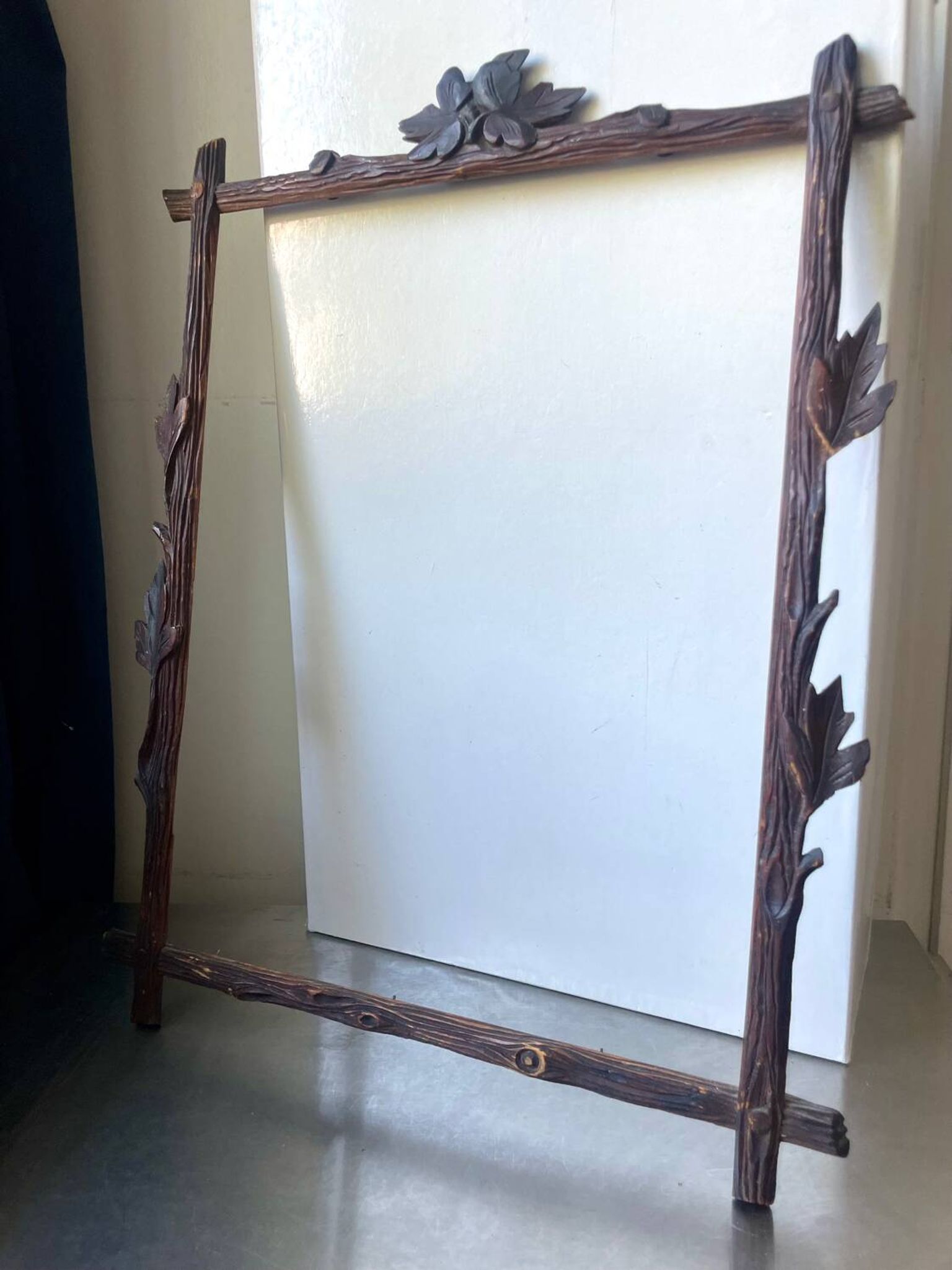 Antique Frame carved wood measurements 49 cm x 39 cm