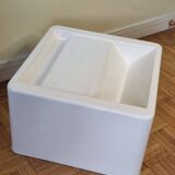 Side table with fiberglass storage Berthier style, 1970s, 50 cm