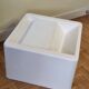 Side table with fiberglass storage Berthier style, 1970s, 50 cm